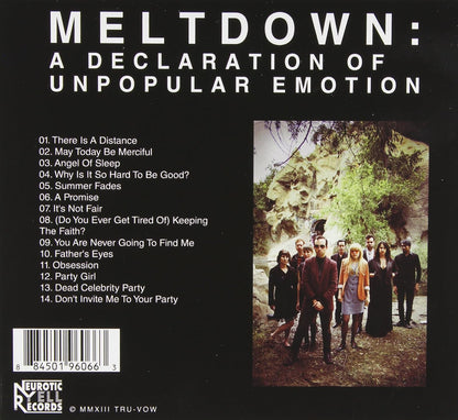 Meltdown: A Declaration of Unpopular Emotion