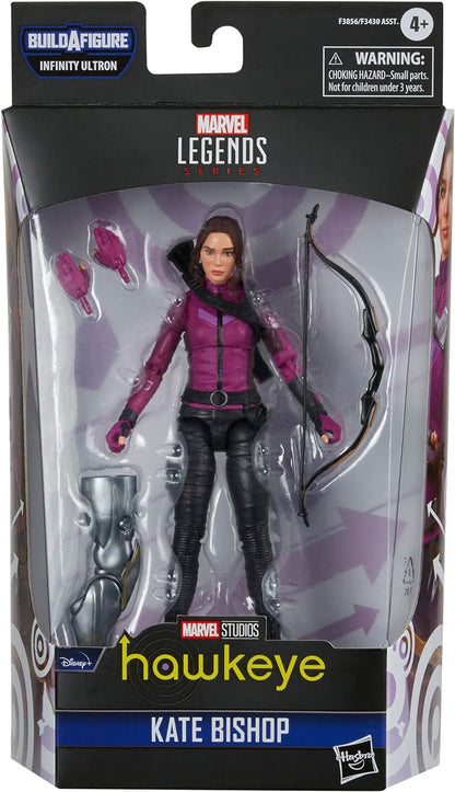 Hasbro Marvel F3856 Marvel Legends MCU Disney Plus Kate Bishop Hawkeye Series Action 6-inch Collectible Toy, 3 Accessories, 1 Build-A-Figure Part, Multi