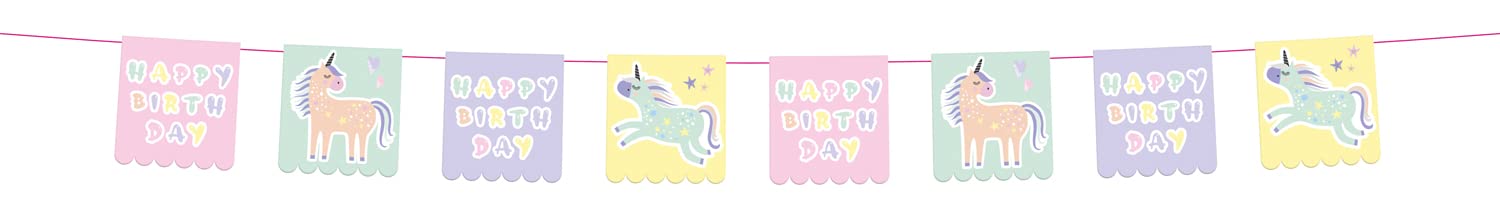 Folat 68291 Unicorns & Rainbows Bunting 6 Metres, Multi-Colour