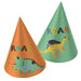 Folat 68328 Partyhüte Papier Dino Roars-6 Stück, Mehrfarben