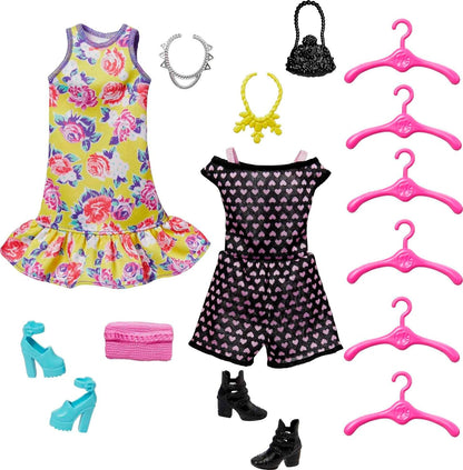 Barbie Fashionistas Ultimate Closet and Doll, One Blonde Barbie Doll with 3 Barbie Outfits, 6 Barbie Hangers and 15 Doll Accessories, Toys for Ages 3 and Up, One Doll and One Closet, HJL66