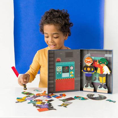 Petit Collage | Magnetic Game | Dress-Up Figure Super Hero Superheroes