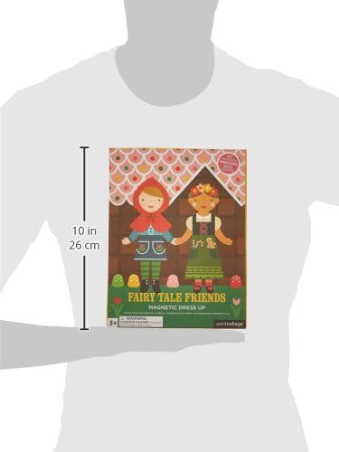 Petit Collage Magnetic Dress Up, Fairy Tales – Magnetic Game Board with Mix and Match Magnetic Pieces, Ideal for Ages 3+ – Includes 2 Dolls and Over 52 Creative Magnetic Pieces, 1 ea, (PTC104