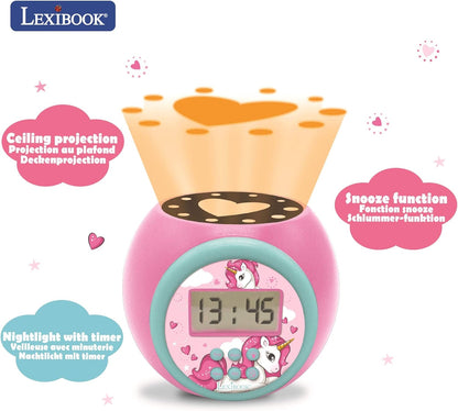 Lexibook - Unicorn - Projector Alarm Clock  (Rl977Uni)