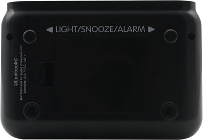 LEXIBOOK Digital Alarm Night Light Snooze, Childrens Clock, Luminous Batman, Black Colour