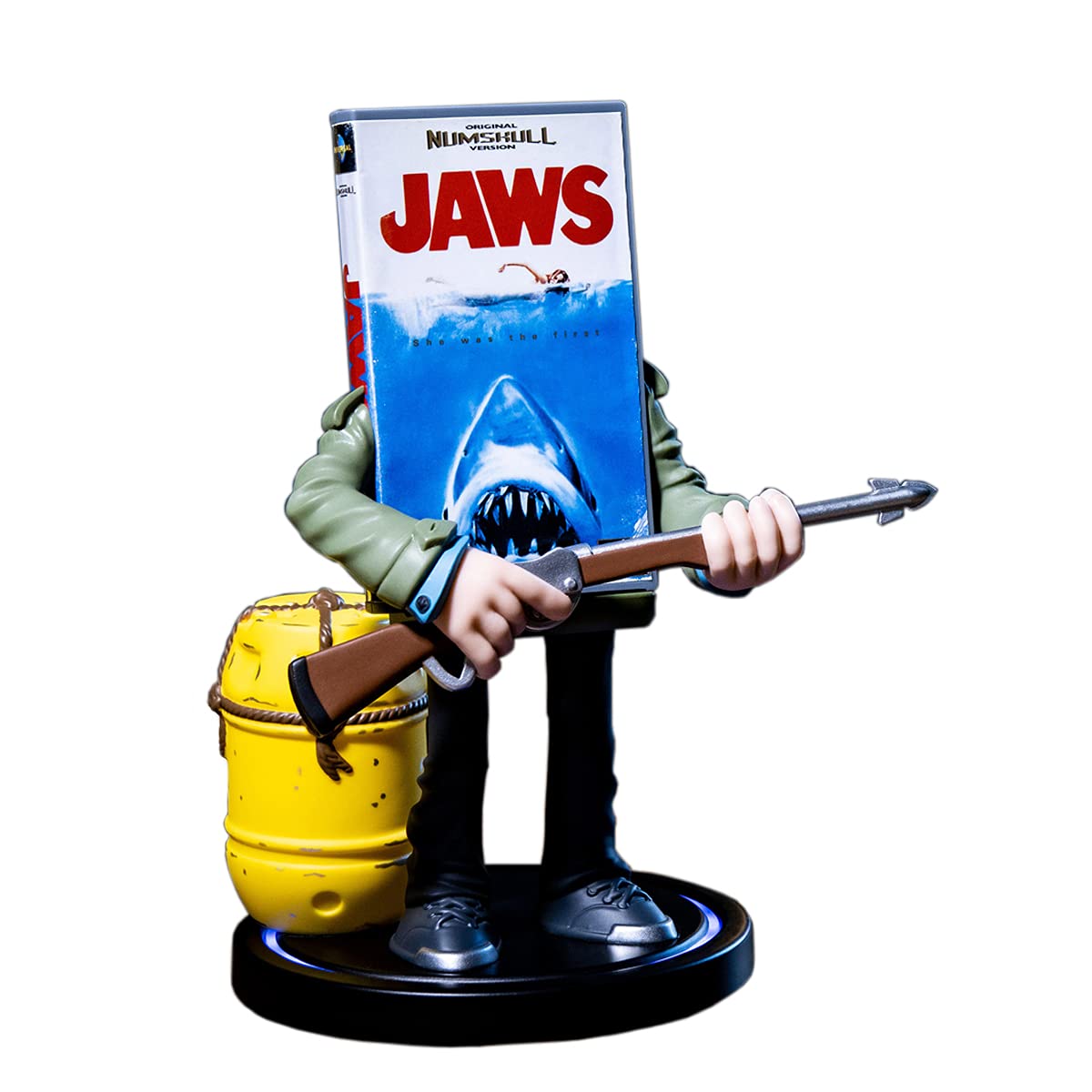 Power Idolz by Numskull Jaws VHS Wireless Charger Phone Holder - Compatible With Qi-Enabled Devices, Fast Qi - Official Jaws Merchandise