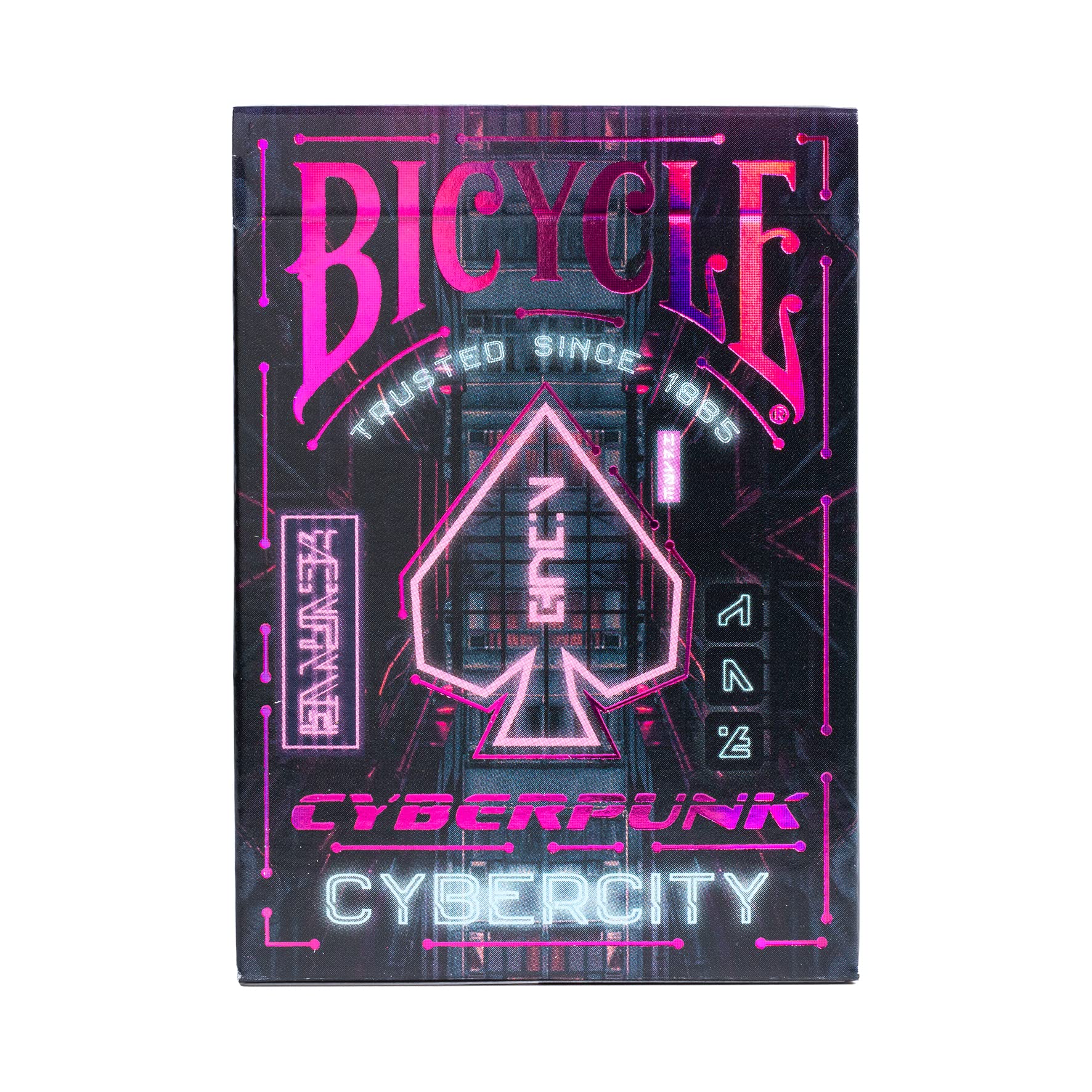 Bicycle Cyberpunk Cyber City Baraja de Cartas de Coleccion, Magia y cardistryEdición Especial.