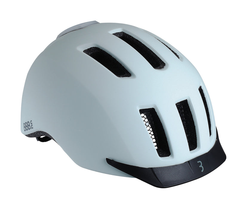 BBB BHE-161 - Grid Helmet with Rear LED Light (White, 58-62cm)