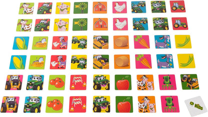 Jeu de Paires John Deere pour Enfants, Jeu de Mémoire Amusant, Jeu de Cartes pour Adultes et Enfants, Jeu en Famille, Jeu Éducatif pour Garçons et Filles, Convient aux 3 ans +