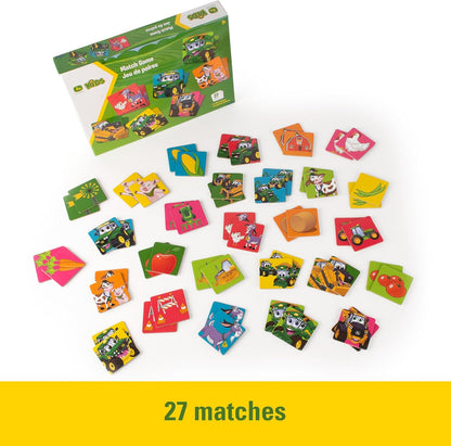 Jeu de Paires John Deere pour Enfants, Jeu de Mémoire Amusant, Jeu de Cartes pour Adultes et Enfants, Jeu en Famille, Jeu Éducatif pour Garçons et Filles, Convient aux 3 ans +
