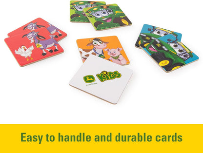 Jeu de Paires John Deere pour Enfants, Jeu de Mémoire Amusant, Jeu de Cartes pour Adultes et Enfants, Jeu en Famille, Jeu Éducatif pour Garçons et Filles, Convient aux 3 ans +