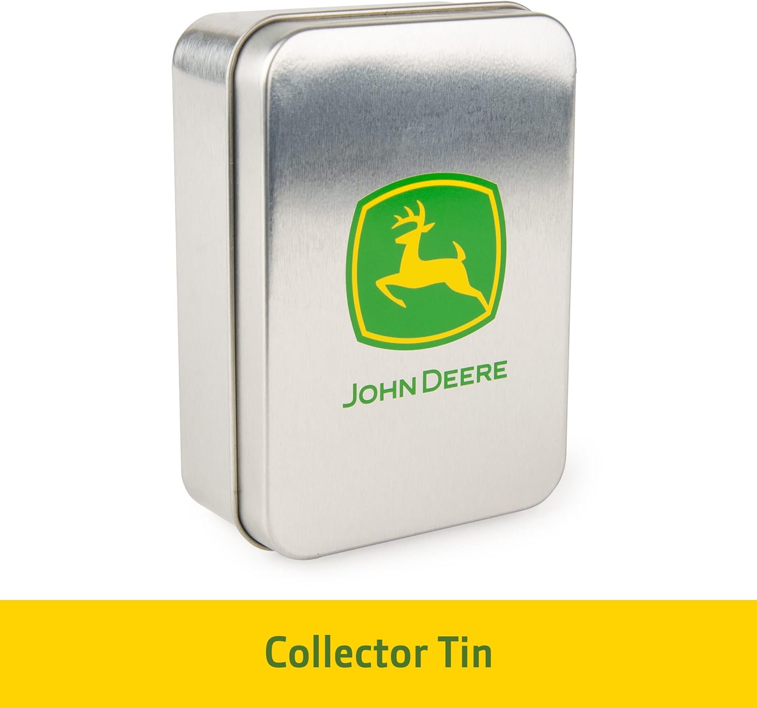 John Deere Playing Cards in Tin, 52 Card Deck Featuring Tractor Image, Includes Collector's Tin Box with Logo, Card Game for Kids Aged 6 Years +