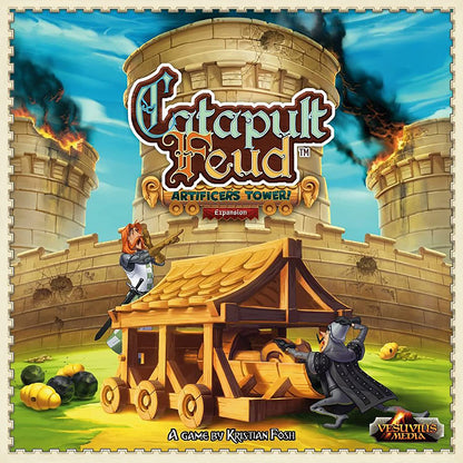 Play All Day Games Catapult Feud Game Artificer’s Tower Expansion - Ready, Aim... Launch The Catapults! 2 Player