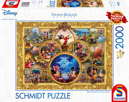 Schmidt 57371 Dreams Collections -Mickey & Minnie 2,000 Piece Puzzle