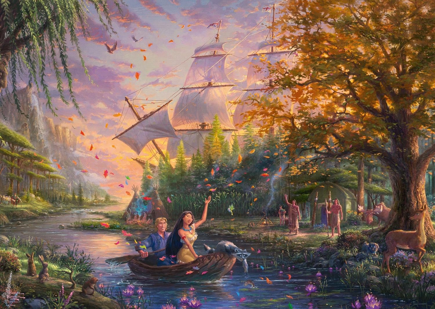 Schmidt | Thomas Kinkade: Disney Pocahontas Puzzle - 1000pc | Puzzle | Ages 12+ | 1 Players