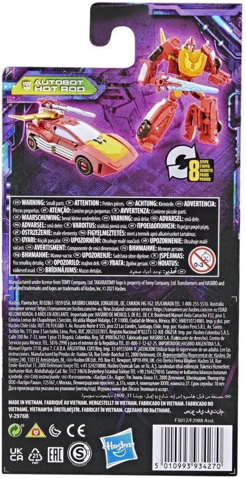 Transformers Toys Generations Legacy Core Autobot Hot Rod Action Figure - Kids Ages 8 and Up, 3.5-inch