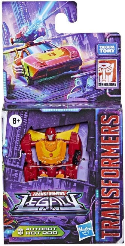 Transformers Toys Generations Legacy Core Autobot Hot Rod Action Figure - Kids Ages 8 and Up, 3.5-inch