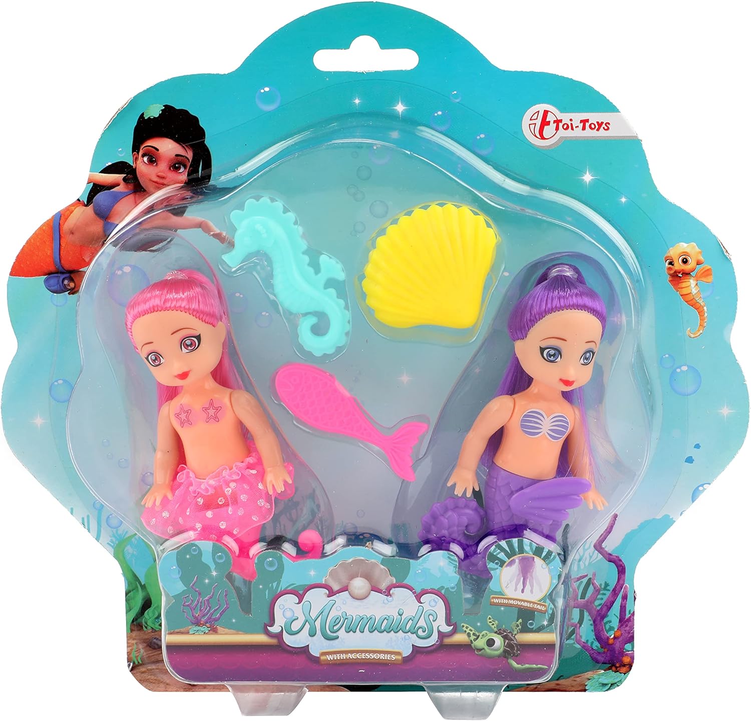 Toi-Toys Doll Mermaid with Accessories 12 cm