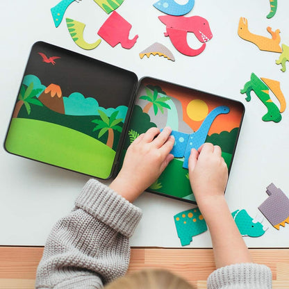 Petit Collage PTC534 Dinosaur Magnetic Play Set, Multicoloured, One Size