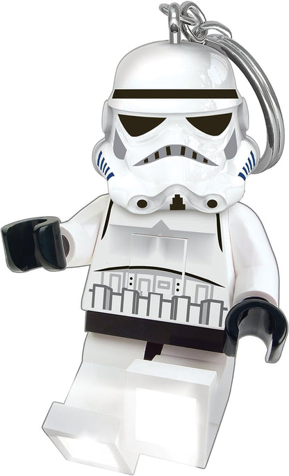 IQ Lego Star Wars Schlüsselanhänger mit LED-Taschenlampe Spielzeuggeschenke für Kinder - 76 mm große Figur - 2 CR2025 Batterien enthalten