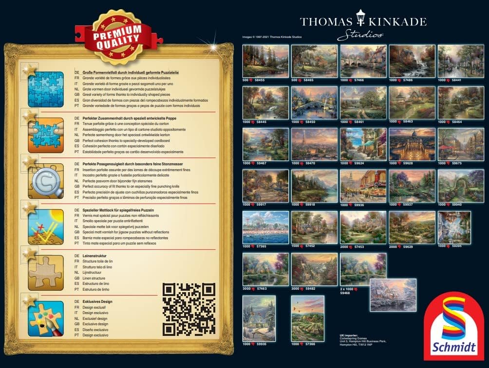 Schmidt Spiele Thomas Kinkade 57365 Coney Island-Puzzle de 1000 Piezas, Multicolor (CSG57365