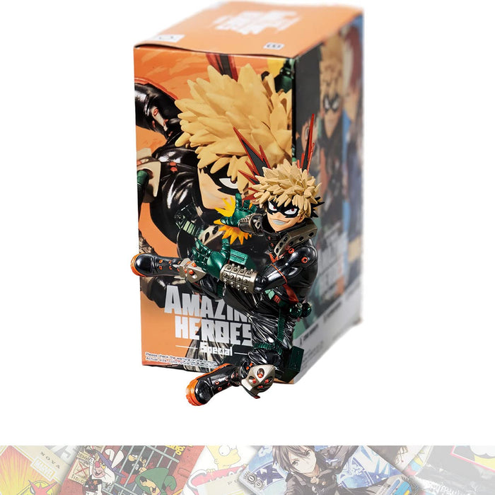 Katsuki Bakugo : 12cm The Amazing Heroes Statue Figurine Bundled with 1 A.C.G. Compatible Theme Trading Card (18617