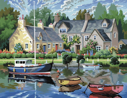 KSG - Tranquil Waters Senior Painting By Numbers Boote Am See