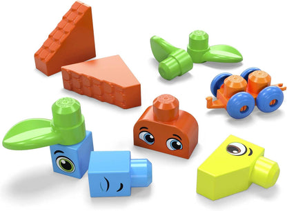 MEGA BLOKS Bigger Building Bag building set with 150 big and colorful building blocks, and 1 storage bag, toy gift set for ages 1 and up