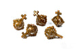 PolyHero Dice: Cleric 5d4 Hallowed Hand Grenades Merciful Gold and White