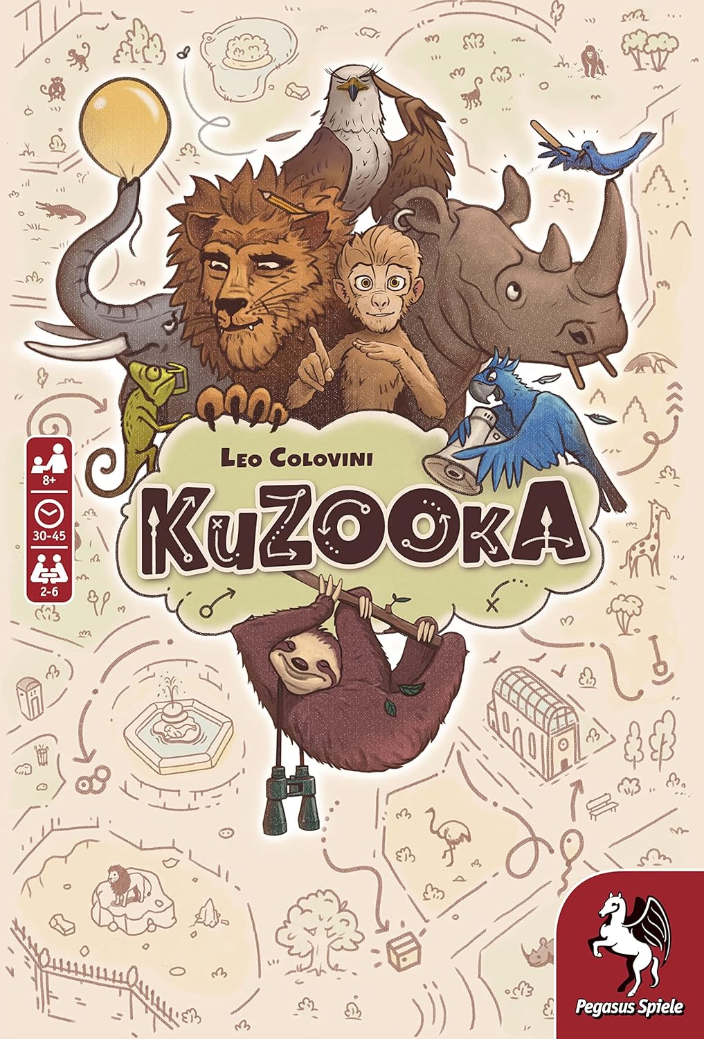 Pegasus Spiele- KuZOOkA Recomendado Juego del año 2023 Mesa, Multicolor (PES51230G