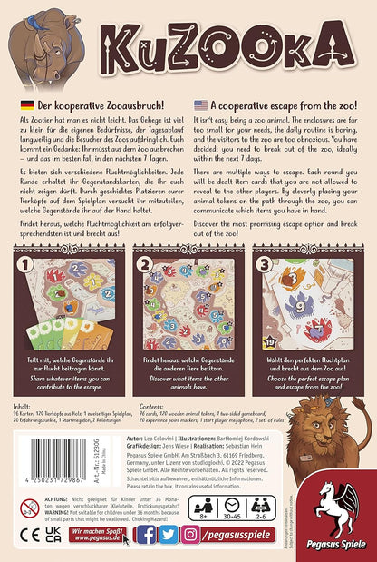 Pegasus Spiele- KuZOOkA Recomendado Juego del año 2023 Mesa, Multicolor (PES51230G