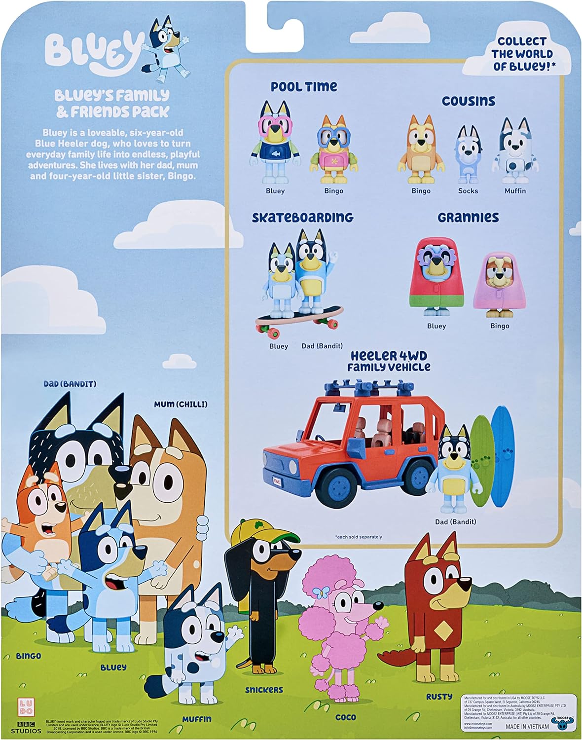 Bluey - BLUEY 8 FIGURE MULTIPACK - (90128