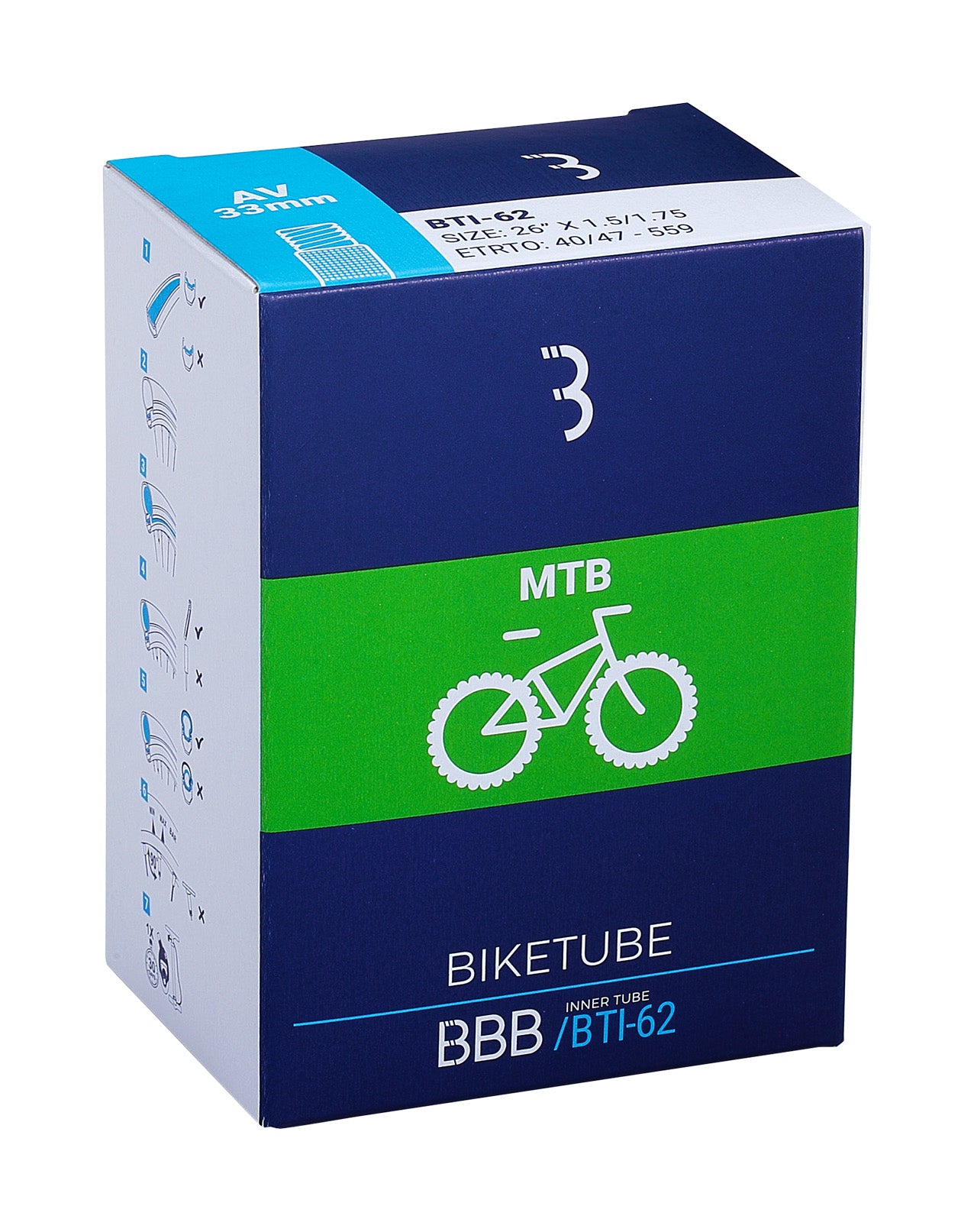 BBB Inner Tube BTI & 6, Black, 24 Inch 2.977.333.903