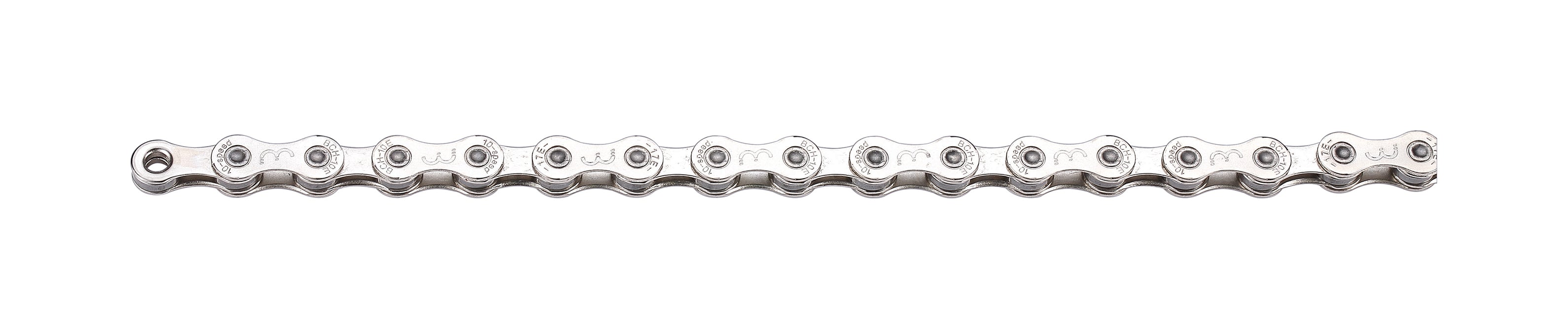 BBB Cycling E-PowerLine Cycling Chain Bikechain with SmartLink QuickLink Included Bicycle Chain E-bike Specific Ebike Chain for 10-Speed Chain Bikes 136 Links Harden treatment Silver BCH-10E