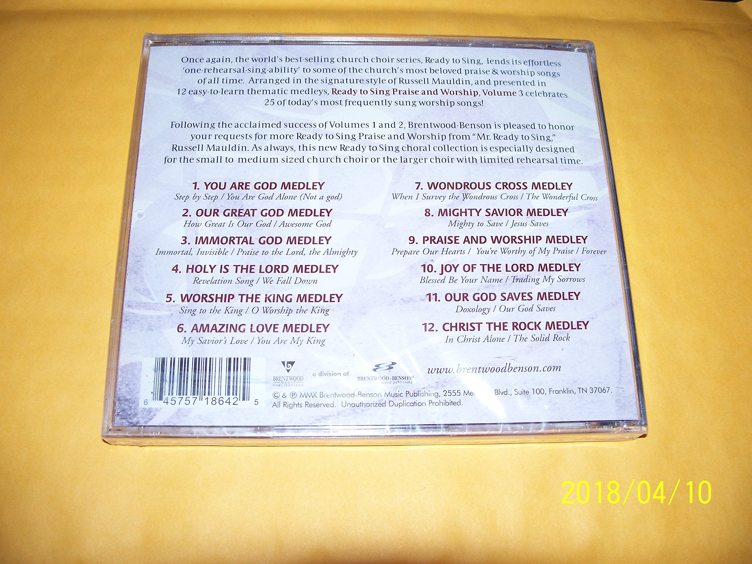 Praise & Worship, Volume 3 (Ready to Sing (Audio