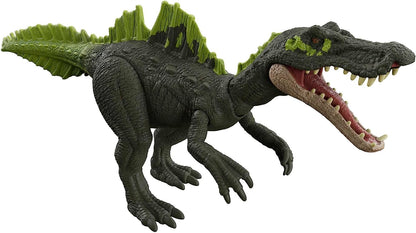 Jurassic World Dominion Massive Action Ampelosaurus Dinosaur Action Figur & Dominion Roar Strikers Ichthyovenator Dinosaur Action Figure, Roaring Sound, Chomp Attack, Physical & Digital Play