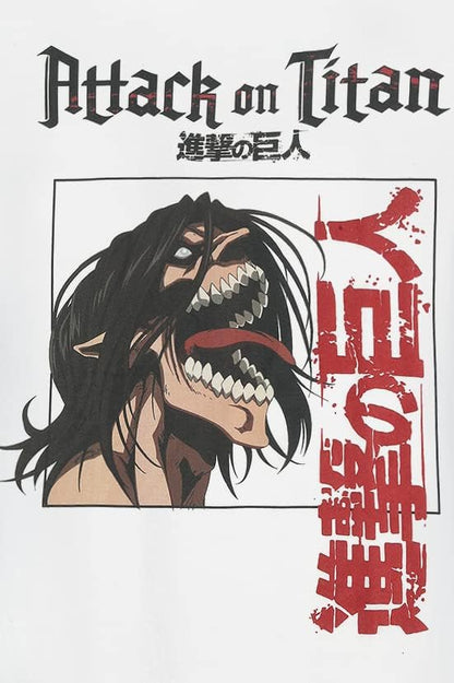 Attack On Titan Channel Titan Männer Trikot weiß L 100% Baumwolle Anime, Fan-Merch, TV-Serien