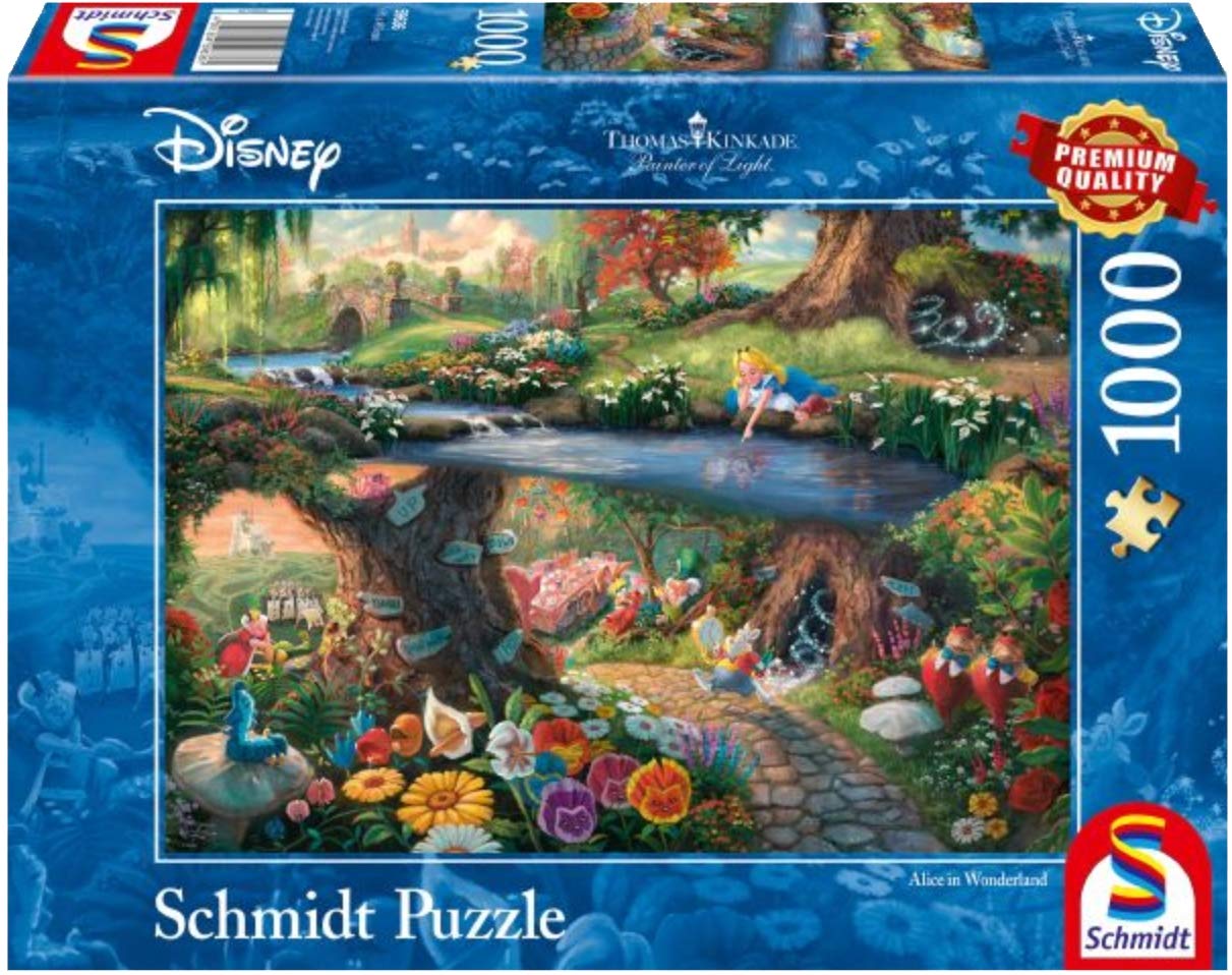 Schmidt | Thomas Kinkade: Disney Alice in Wonderland Puzzle - 1000pc | Puzzle | Ages 12+ | 1 Players
