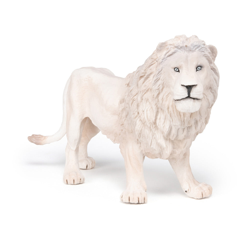 PAPO Large Figurines Large White Lion Toy Figure, White (50185)