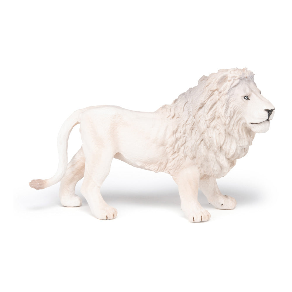 PAPO Large Figurines Large White Lion Toy Figure, White (50185)