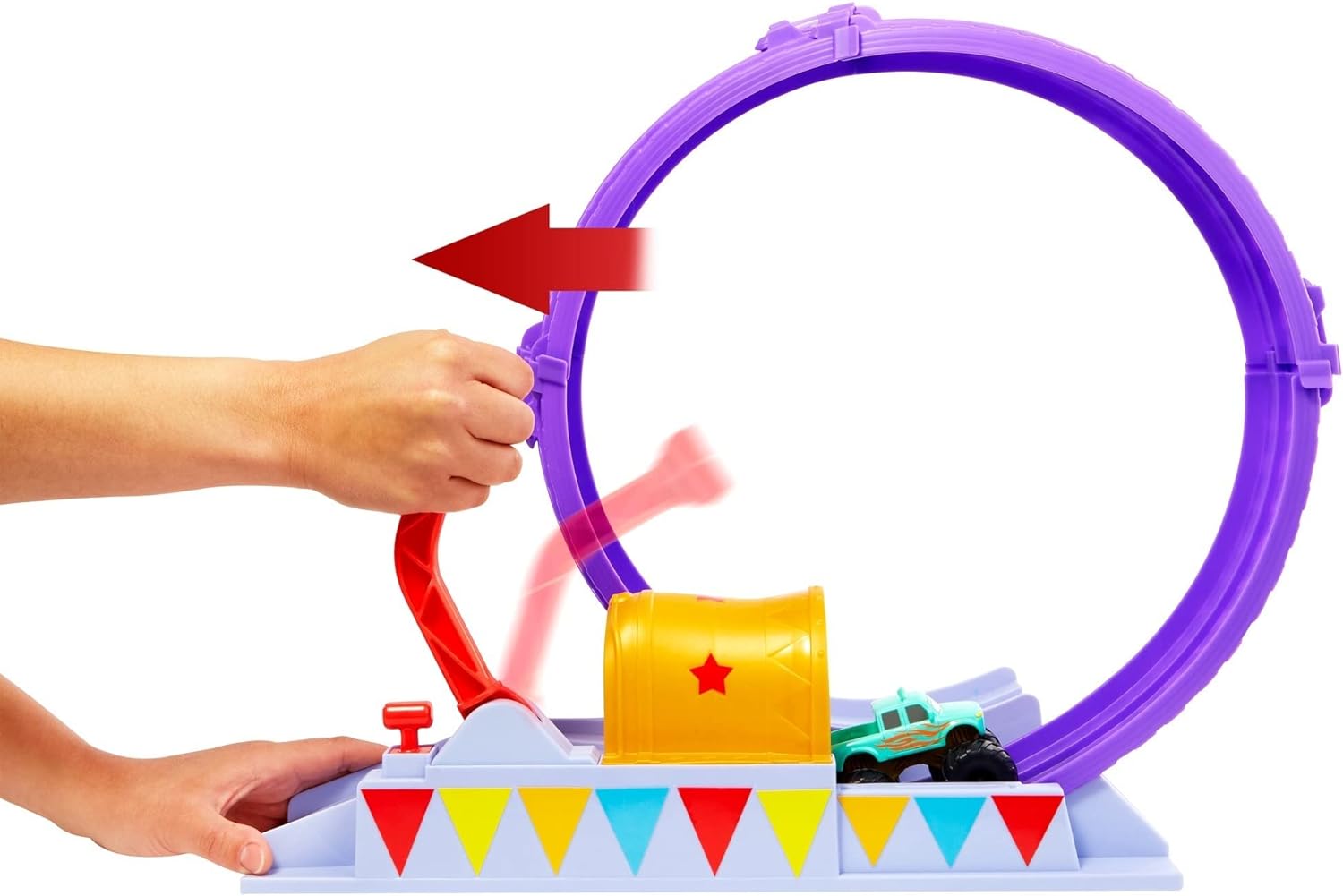Mattel Disney Cars on the Road Set de juego Circo de acrobacias Pista para coches de juguete basado en la serie, inlcuye 2 vehículos personaje y accesorios, +4 años (HGV73