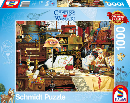 Schmidt Spiele 59993 Charles Wysocki, Maggie The Chaotin, Puzzle de 1000 Piezas, Multicolor, Talla única (CSG59993