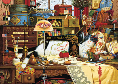 Schmidt Spiele 59993 Charles Wysocki, Maggie The Chaotin, Puzzle de 1000 Piezas, Multicolor, Talla única (CSG59993