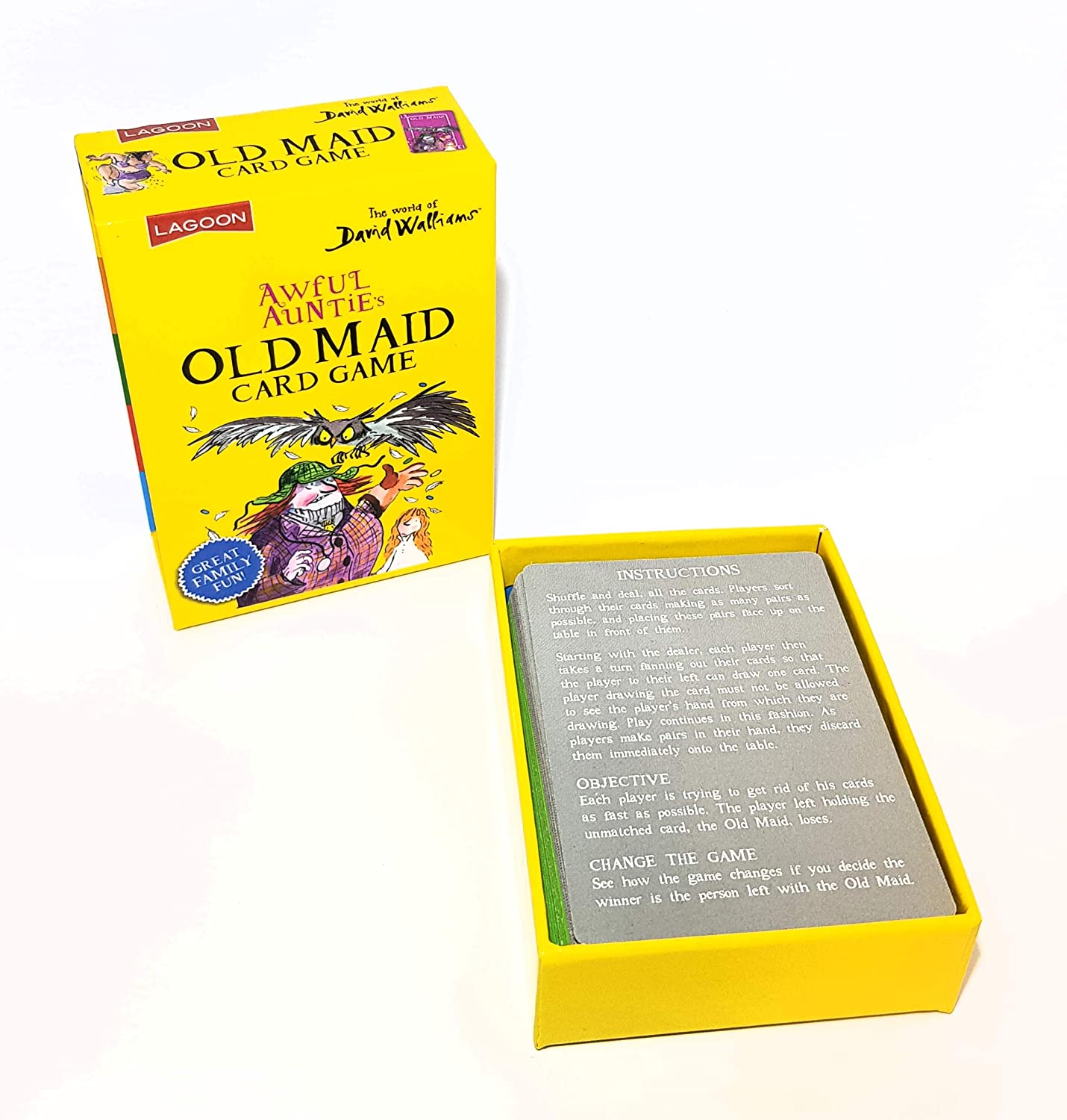 The Lagoon Group 2241 David Walliams Awful Auntie's Old Maid Card Game, Yellow