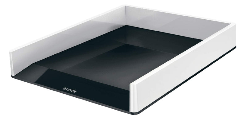Leitz A4 Letter Tray, White/Black, WOW Range, 53611095
