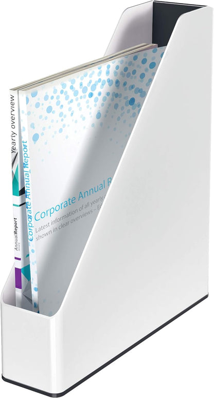 Leitz 53621095 Magazine File, A4, WOW Range, Dual Colour White/