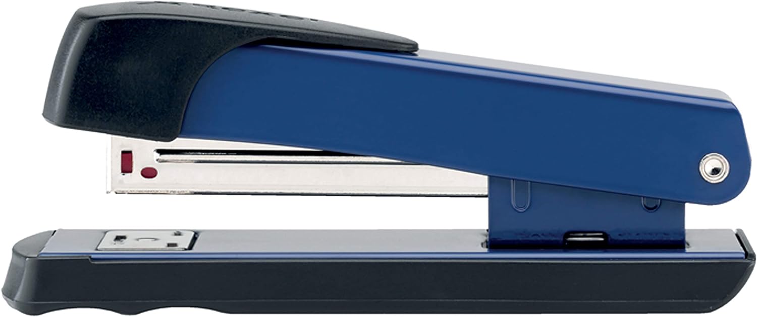 Rexel Meteor Half Strip Stapler, 20 Sheet Capacity, Uses 264/6 and 26/6 Staples, Metal Body, Blue, 2100020