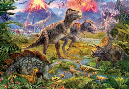KD Toys 15969 Educa Borras Dinosaur Gathering 500 Piece Jigsaw Puzzle, Multi