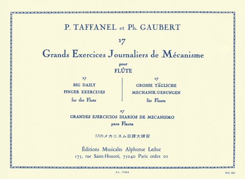 TAFFANEL y GAUBERT - Grandes Ejercicios Diarios de Mecanismo (17) para Flauta