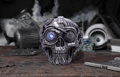 Nemesis Now Cybertron Skull, Silver, 16.5cm